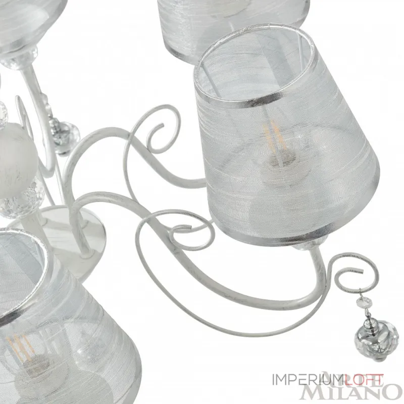 Подвесная люстра Arte Milano AM347620 347620/8 WT+SL Подвесная люстра Arte Milano AM347620 347620/8 WT+SL