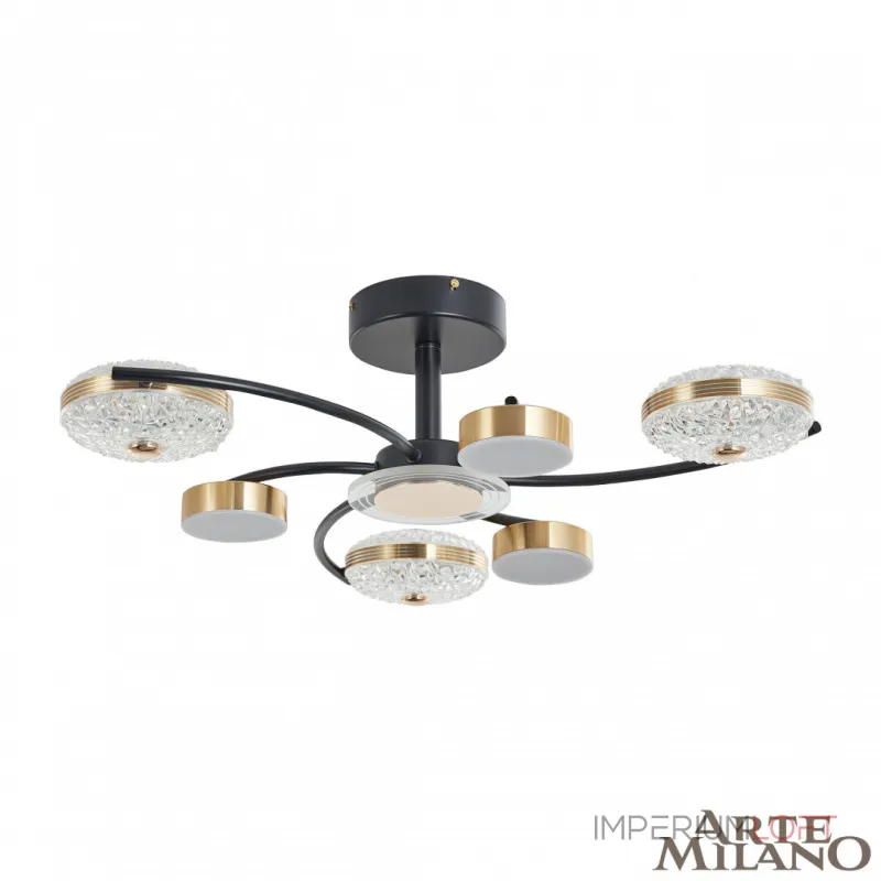 Потолочная люстра Arte Milano Ferrara-72069 279169/3+3 BK/GD Потолочная люстра Arte Milano Ferrara-72069 279169/3+3 BK/GD