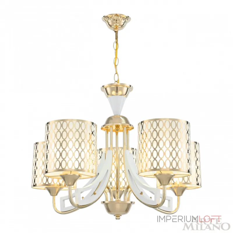 Подвесная люстра Arte Milano Florentia-3387 303387/5 Wh/Gd Подвесная люстра Arte Milano Florentia-3387 303387/5 Wh/Gd
