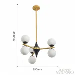 Люстра на штанге Arte Milano Neapolis-71580 271580/6 BK/GD