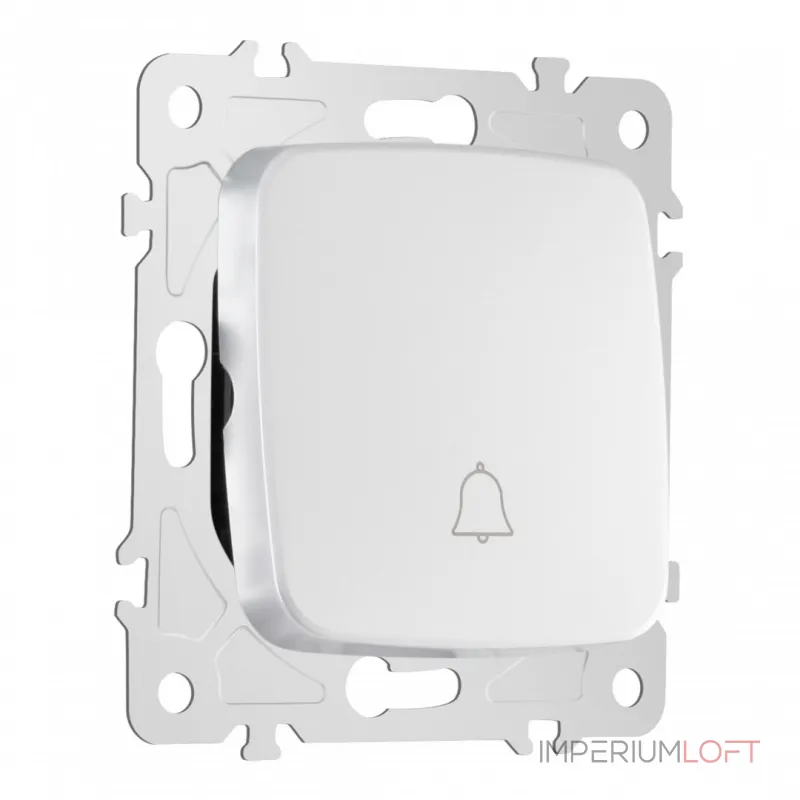 Кнопка дверного звонка, 10A 250V 205.36-1.silver от ImperiumLoft