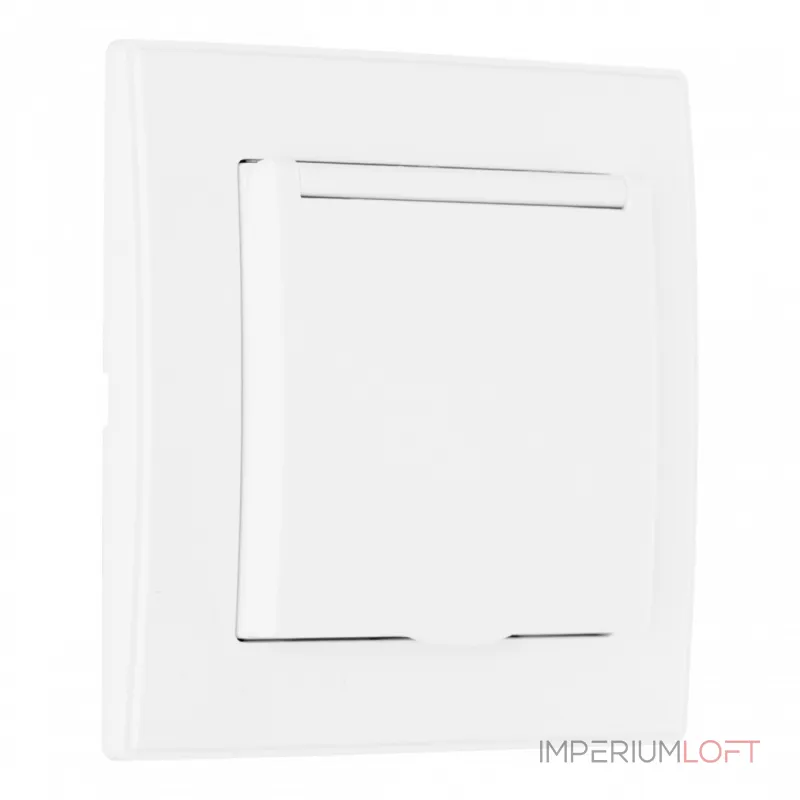 Комплект розетки с заземлением и шторками Arte Milano SET06-1-41-1 white от ImperiumLoft