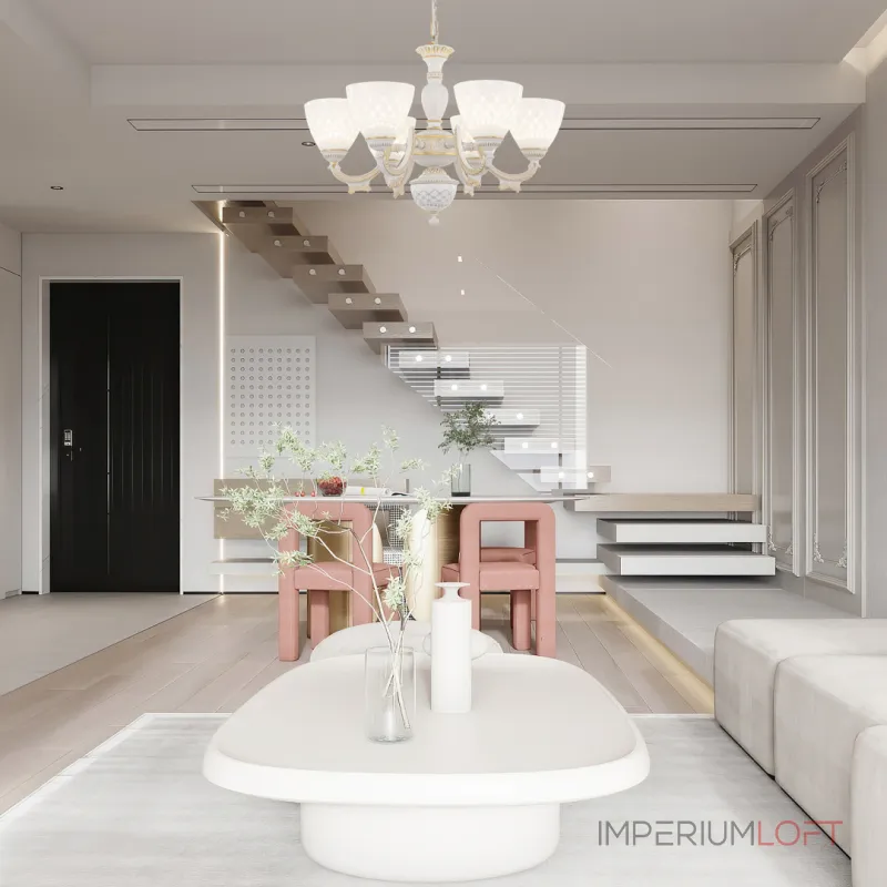 Подвесная люстра Arte Milano AM343837 343837/6 WT+G Подвесная люстра Arte Milano AM343837 343837/6 WT+G