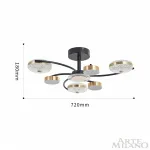 Потолочная люстра Arte Milano Ferrara-72069 279169/3+3 BK/GD