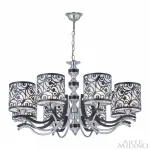 Люстра подвесная Arte Milano Florentia-4957 304957/8 Bk/Ni от ImperiumLoft