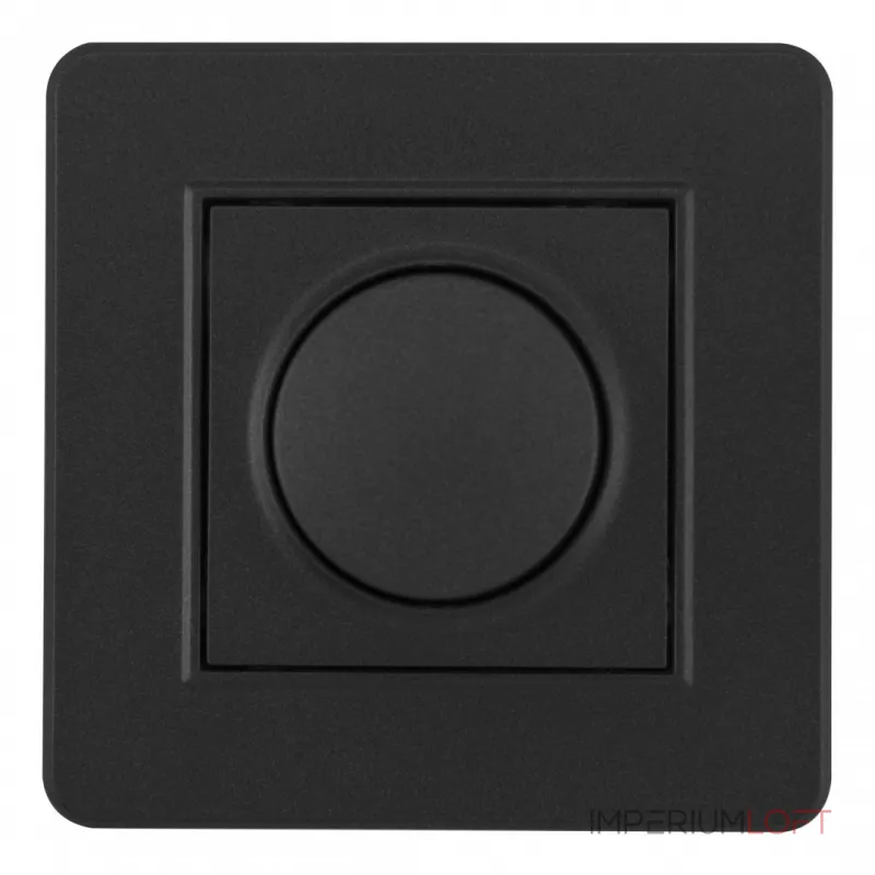 Комплект - диммер 500W с рамкой однопостовой Arte Milano SET16-1-48-1 black