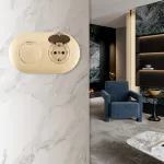 Круглая розетка двойная (двухпостовая) с заземлением Arte Milano SET08-2-41-1x2 shampan от ImperiumLoft Круглая розетка двойная (двухпостовая) с заземлением Arte Milano SET08-2-41-1x2 shampan от ImperiumLoft