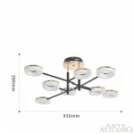Светильник светодиодный Arte Milano Ferrara-72999 272999/8 BK/GD