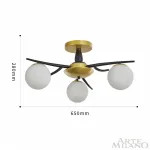 Потолочная люстра Arte Milano Neapolis-73408 273408/3 BK/GD