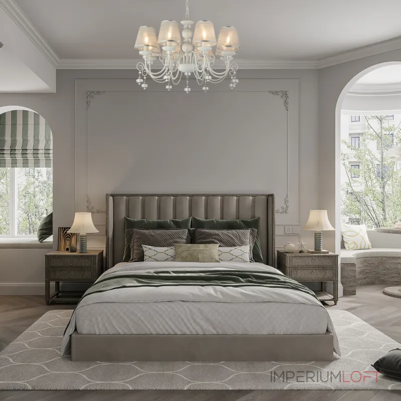 Подвесная люстра Arte Milano AM347620 347620/8 WT+SL Подвесная люстра Arte Milano AM347620 347620/8 WT+SL