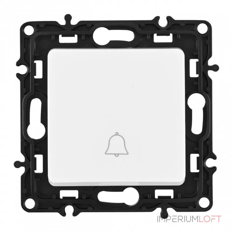 Кнопка дверного звонка, 10A 250V 217.36-1.white от ImperiumLoft