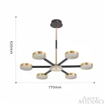 Люстра светодиодная Arte Milano Ferrara-72079 272079/6 BK/GD от ImperiumLoft