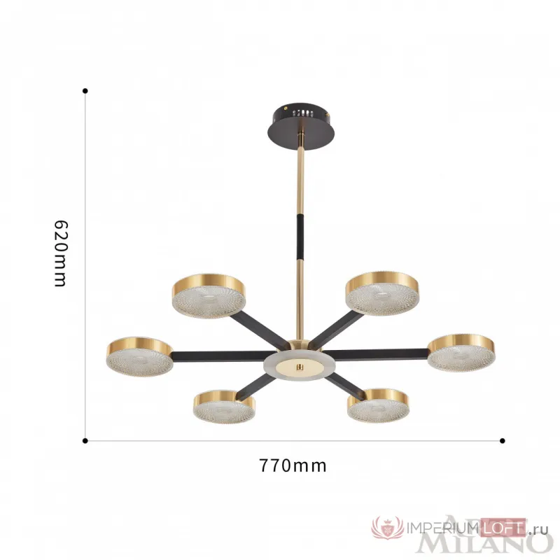 Люстра светодиодная Arte Milano Ferrara-72079 272079/6 BK/GD от ImperiumLoft