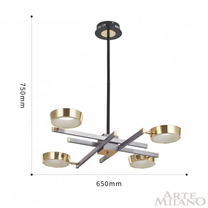 Люстра светодиодная Arte Milano Ferrara-71279 271279/4 NI/GD от ImperiumLoft