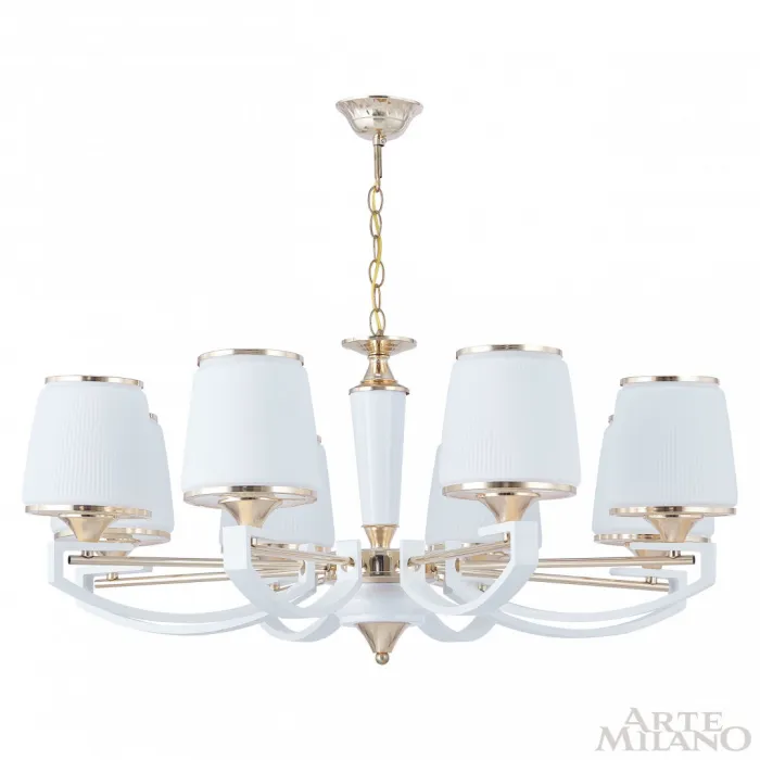 Люстра подвесная Arte Milano Florentia-2457 302457/8 Wh/Gd от ImperiumLoft