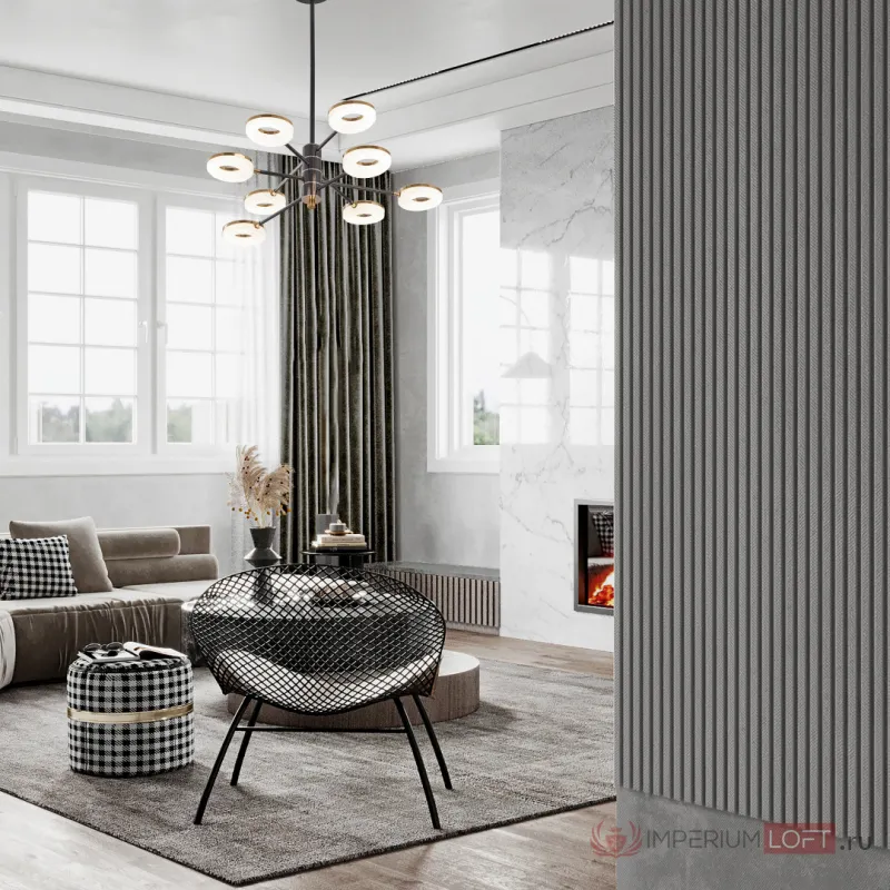 Люстра светодиодная Arte Milano Ferrara-72999 276699/8 BK/GD от ImperiumLoft