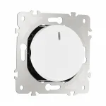 Выключатель одноклавишный проходной (на 2 направления) с подсветкой, 10AX 250V 202.33-1.white