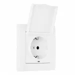 Комплект розетки с заземлением и шторками Arte Milano SET06-1-41-1 white от ImperiumLoft