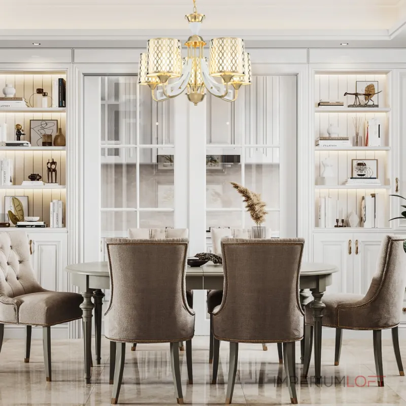 Подвесная люстра Arte Milano Florentia-3387 303387/5 Wh/Gd Подвесная люстра Arte Milano Florentia-3387 303387/5 Wh/Gd