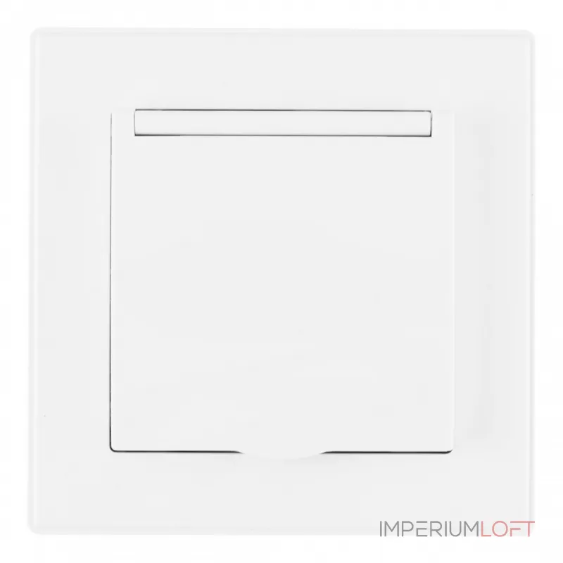 Комплект розетки с заземлением и шторками Arte Milano SET06-1-41-1 white от ImperiumLoft