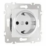Розетка с заземлением и шторками, 16A 250V 203.40-1.silver