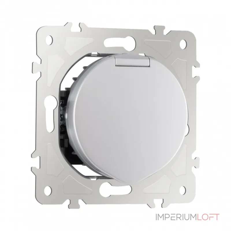 Розетка с заземлением, шторками и защитной крышкой, 16A 250V 202.41-1.silver от ImperiumLoft Розетка с заземлением, шторками и защитной крышкой, 16A 250V 202.41-1.silver от ImperiumLoft