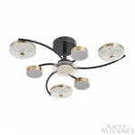 Потолочная люстра Arte Milano Ferrara-72069 279169/3+3 BK/GD
