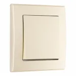 Выключатель одноклавишный с рамкой Arte Milano SET06-1-30-1 shampan