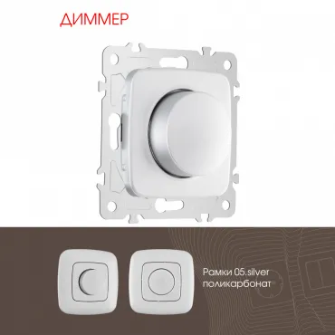 Диммер, 500W 205.48-1.silver