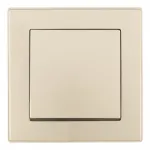 Выключатель одноклавишный с рамкой Arte Milano SET06-1-30-1 shampan