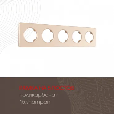 Рамка из поликарбоната на 5 постов 502.15-5.shampan