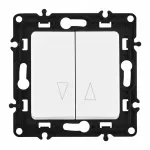 Выключатель жалюзи, 10A 250V 217.38-2.white от ImperiumLoft