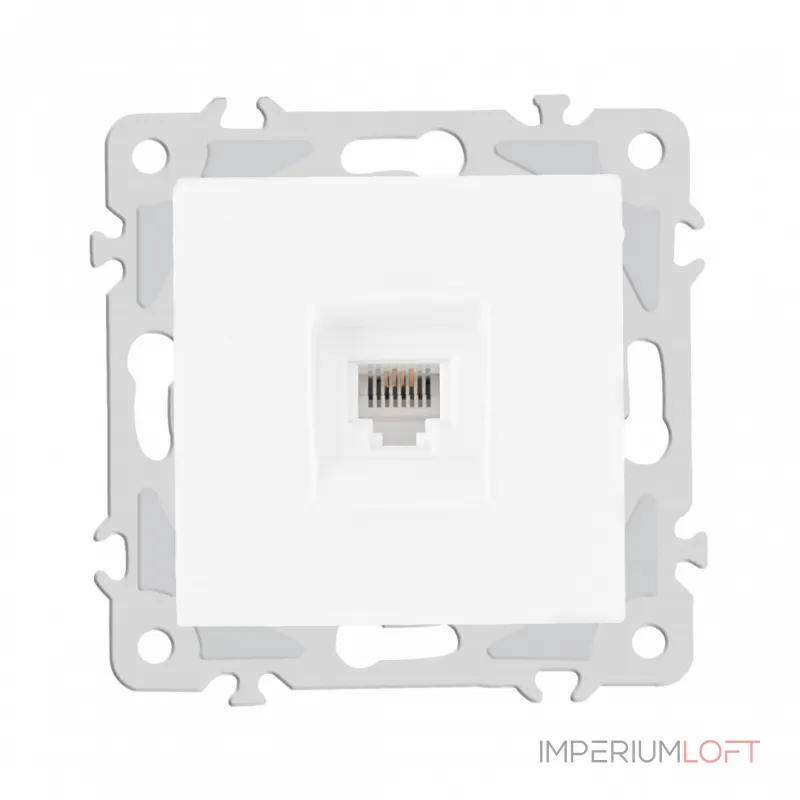 Розетка телефонная, RJ11 206.51-1.white