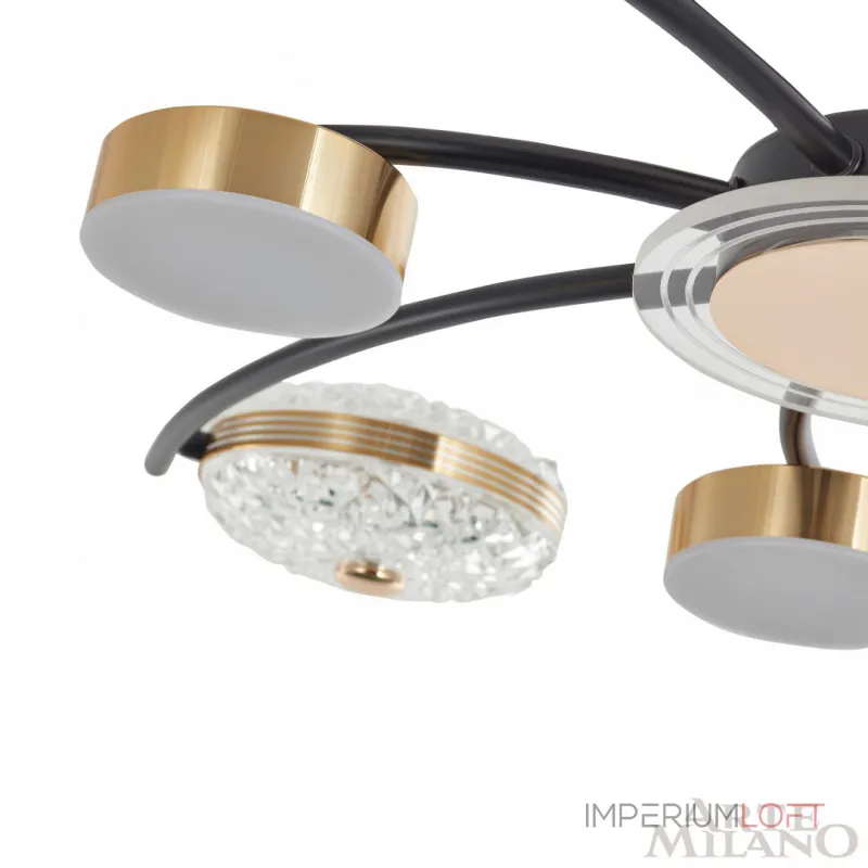 Потолочная люстра Arte Milano Ferrara-72069 279169/4+4 BK/GD