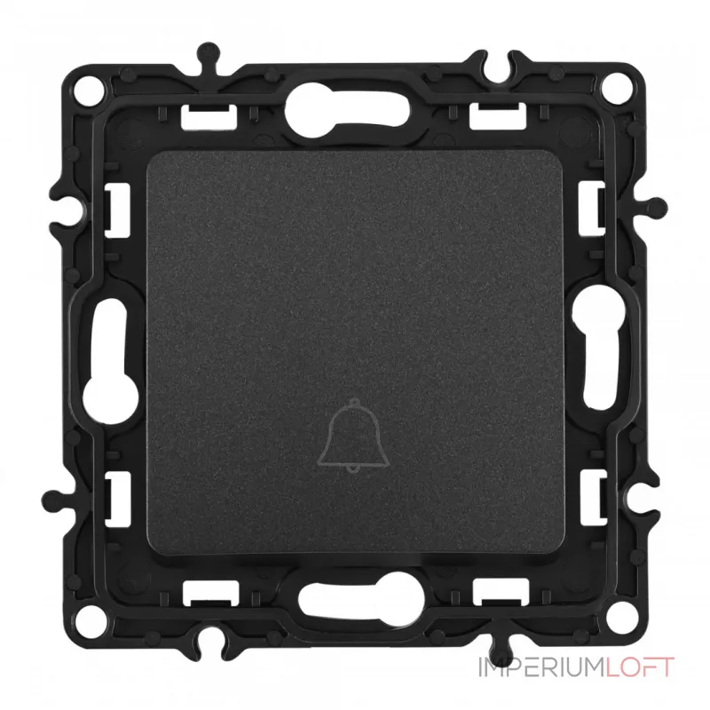 Кнопка дверного звонка, 10A 250V 217.36-1.black от ImperiumLoft