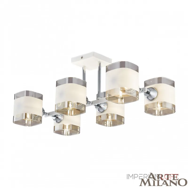 Потолочная люстра Arte Milano AMALFI-329809 329809/6 WH+CR Потолочная люстра Arte Milano AMALFI-329809 329809/6 WH+CR