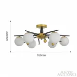 Потолочная люстра Arte Milano Neapolis-73408 273408/6 BK/GD