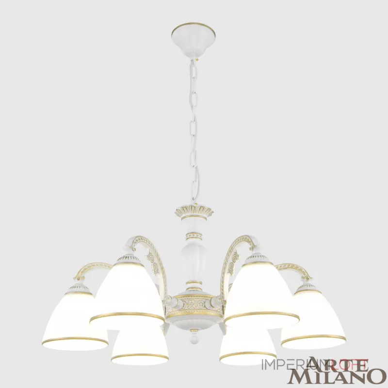Подвесная люстра Arte Milano AM340837 340837/6 WT+G Подвесная люстра Arte Milano AM340837 340837/6 WT+G