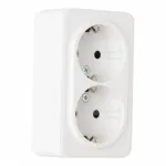 Розетка двойная с заземлением, 16A 250V 310.40-2.white