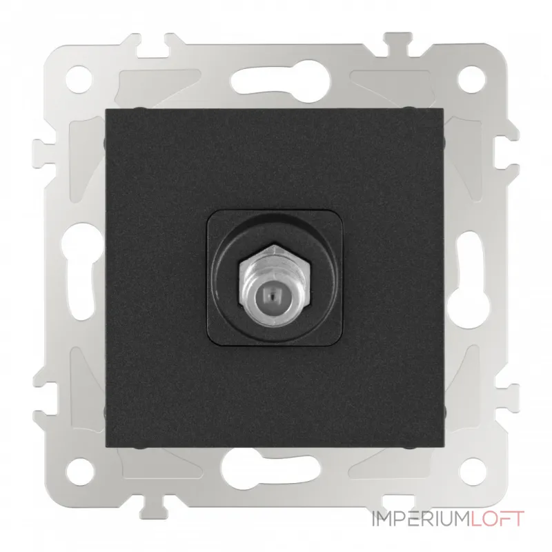 Розетка спутниковая, SAT TV 203.42-1.black