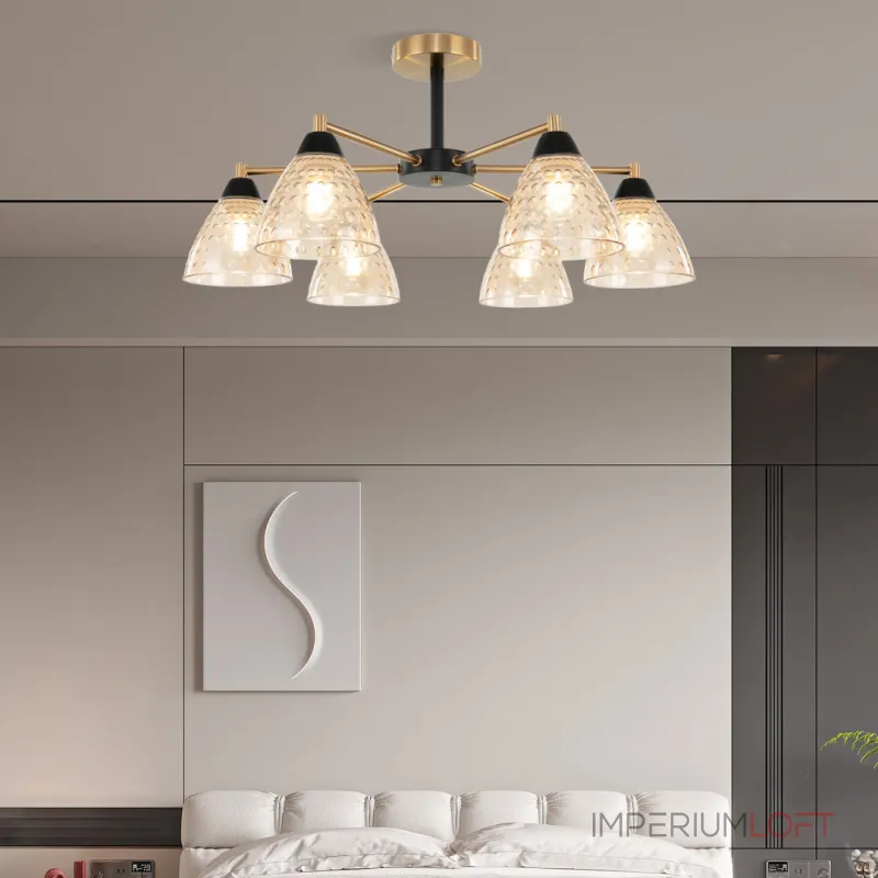 Потолочная люстра Arte Milano Napoli-0754 330754/6 BK+AB Потолочная люстра Arte Milano Napoli-0754 330754/6 BK+AB