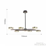 Люстра на штанге Arte Milano Ferrara-71279 271279/6L NI/GD