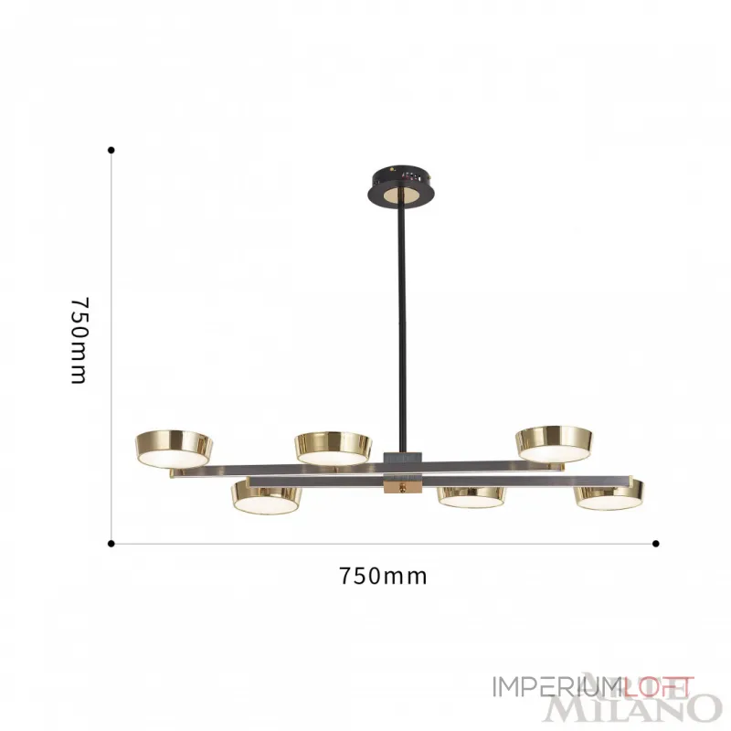 Люстра на штанге Arte Milano Ferrara-71279 271279/6L NI/GD