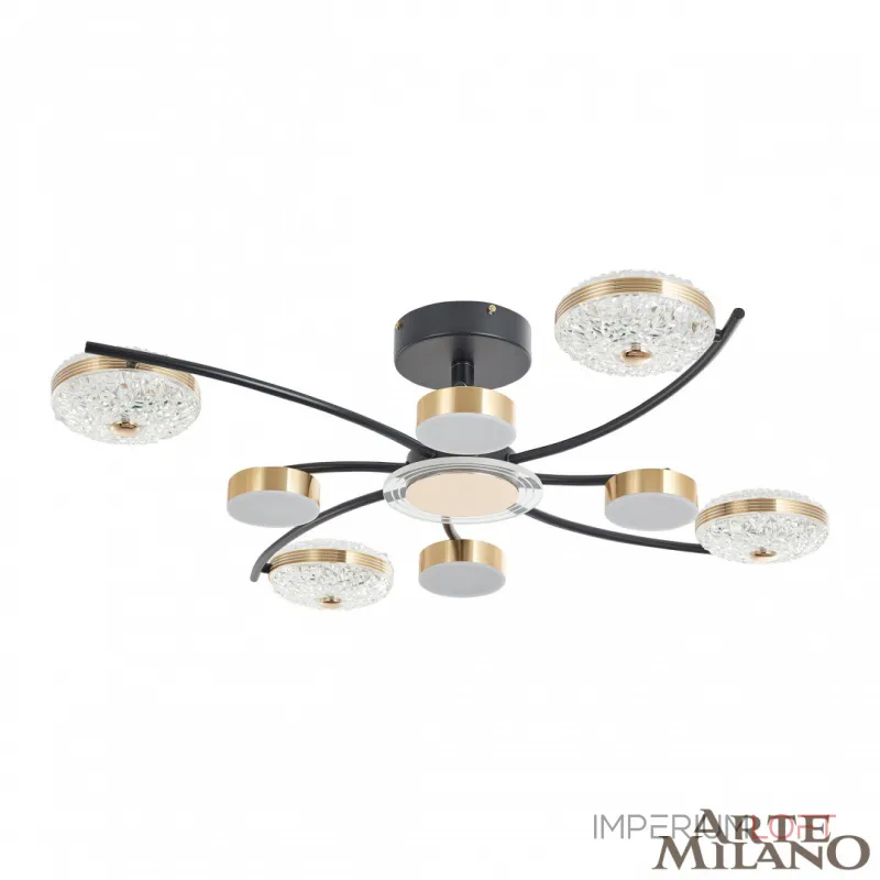 Потолочная люстра Arte Milano Ferrara-72069 279169/4+4 BK/GD