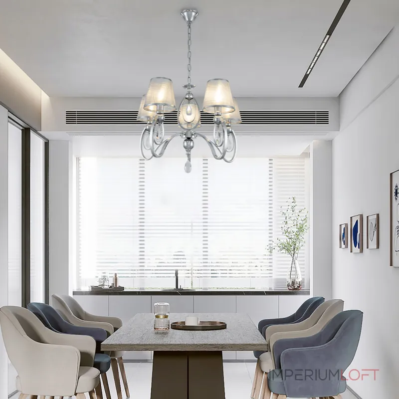 Подвесная люстра Arte Milano AM347203 347203/5 CR Подвесная люстра Arte Milano AM347203 347203/5 CR