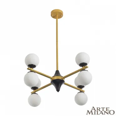 Люстра на штанге Arte Milano Neapolis-71580 271580/8 BK/GD