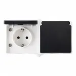Розетка двойная с заземлением, 16A 250V 309.40-2.grey