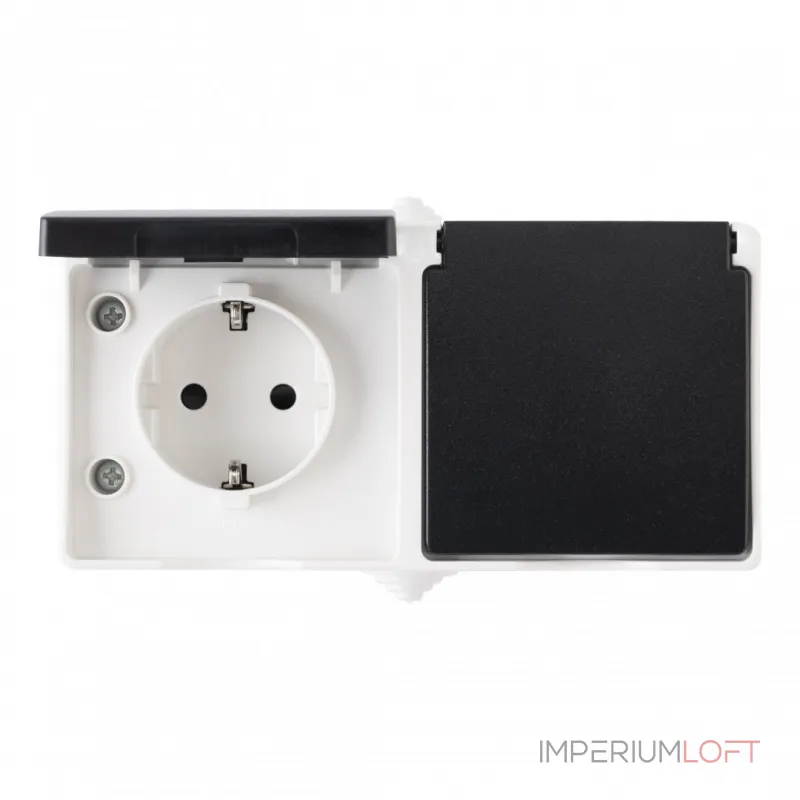 Розетка двойная с заземлением, 16A 250V 309.40-2.grey