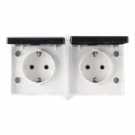 Розетка двойная с заземлением, 16A 250V 309.40-2.grey