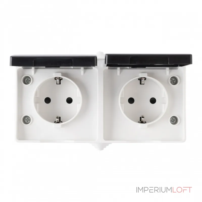 Розетка двойная с заземлением, 16A 250V 309.40-2.grey
